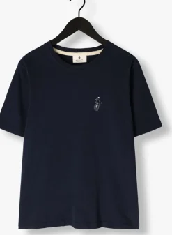 donkerblauwe anerkjendt t-shirt akkikki seasonal tee