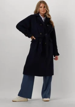 donkerblauwe another label mantel maud coat