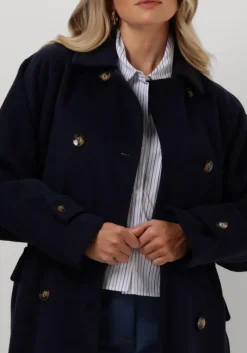 donkerblauwe another label mantel maud coat