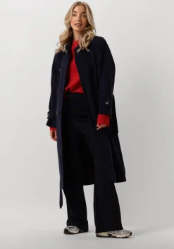 donkerblauwe another label mantel maud coat