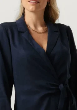 donkerblauwe another label mini jurk milou dress l/s