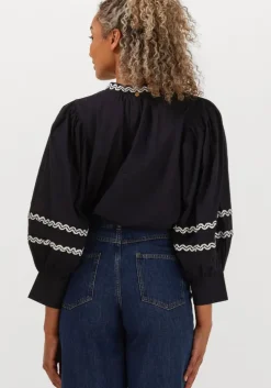 donkerblauwe antik batik blouses dali blouse