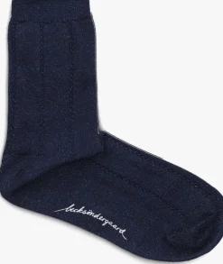 donkerblauwe becksondergaard sokken glitter drake sock