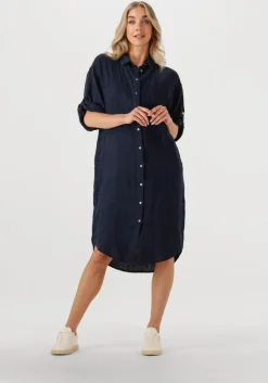 donkerblauwe bellamy midi jurk fay
