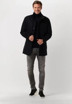 donkerblauwe boss black coltrui musso-p