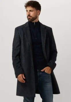 donkerblauwe boss black gewatteerde jas h-hyde-j-234