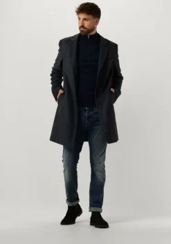 donkerblauwe boss black gewatteerde jas h-hyde-j-234