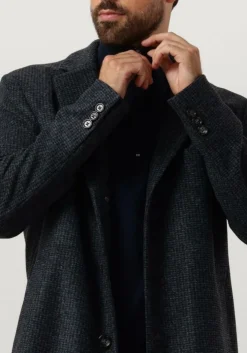 donkerblauwe boss black gewatteerde jas h-hyde-j-234