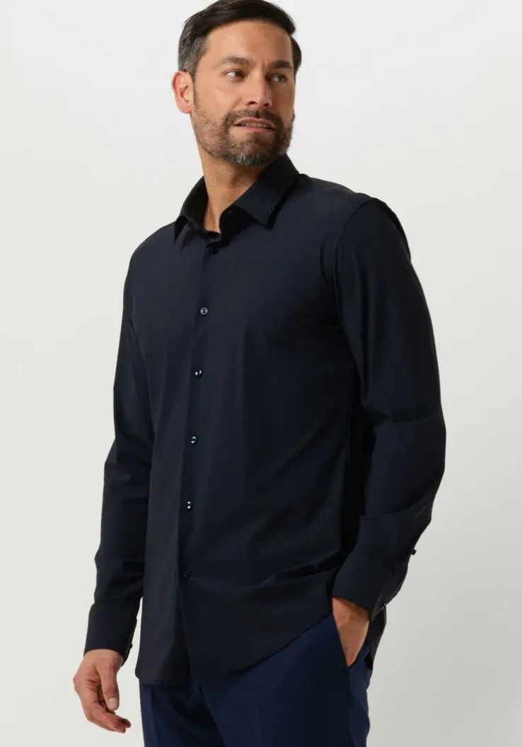 donkerblauwe boss black klassiek overhemd p-hank-s-kent-c1-222