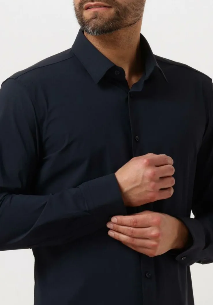 donkerblauwe boss black klassiek overhemd p-hank-s-kent-c1-222