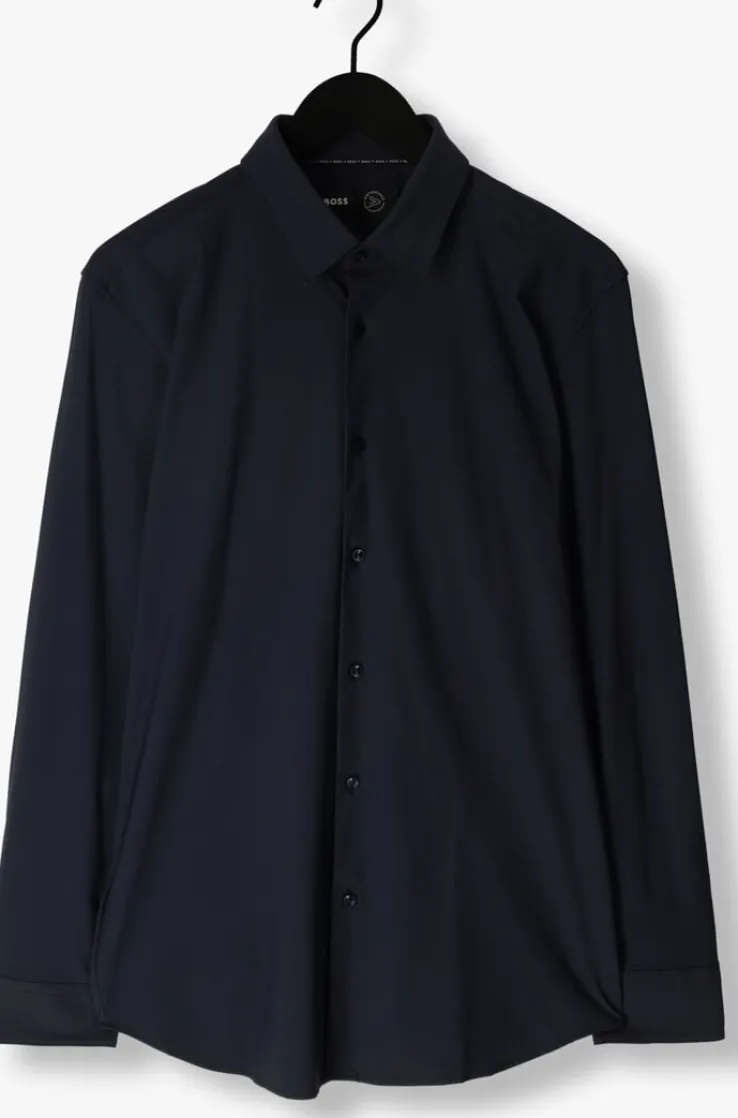 donkerblauwe boss black klassiek overhemd p-hank-s-kent-c1-222