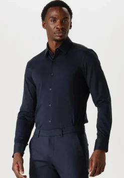 donkerblauwe boss black klassiek overhemd p-hank-s-kent-c1-222