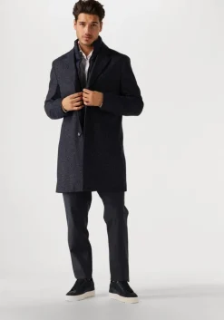 donkerblauwe boss black mantel h-hyde-bib-234