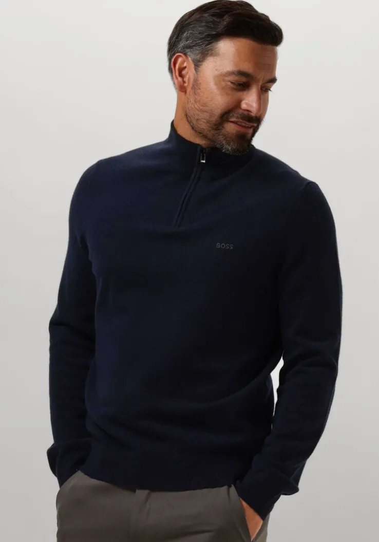 donkerblauwe boss black trui emarlo