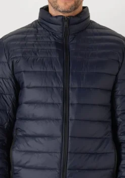 donkerblauwe boss orange gewatteerde jas oden