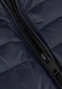 donkerblauwe boss orange gewatteerde jas oden