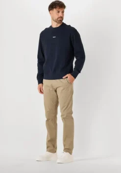 donkerblauwe boss orange sweater wesmallcrew 10244192 01