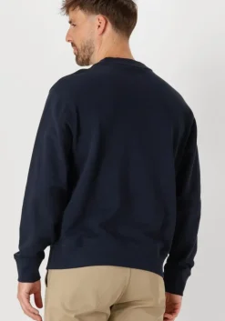 donkerblauwe boss orange sweater wesmallcrew 10244192 01