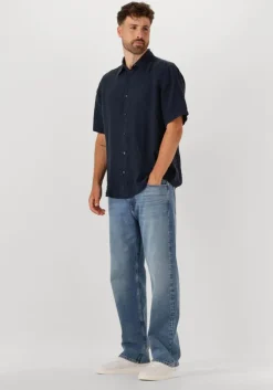 donkerblauwe boss orange casual overhemd rash_2