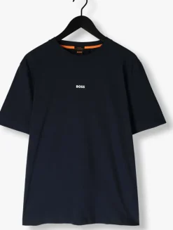 donkerblauwe boss orange t-shirt tchup 10242929 01