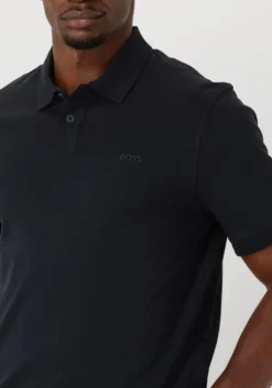 donkerblauwe boss orange polo pe_interlock