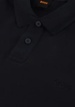 donkerblauwe boss orange polo pe_interlock