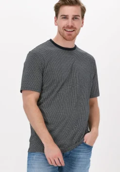 donkerblauwe boss t-shirt teometric