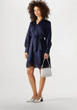 donkerblauwe bruuns bazaar mini jurk felicia dress