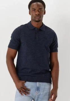 donkerblauwe butcher of blue polo lt clifden polo
