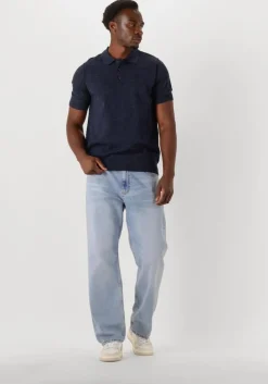 donkerblauwe butcher of blue polo lt clifden polo