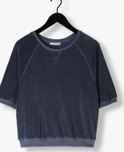 donkerblauwe by-bar top neva slub top