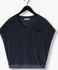 donkerblauwe by-bar top tyler slub top