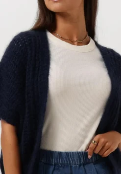 donkerblauwe by-bar vest anna cardigan