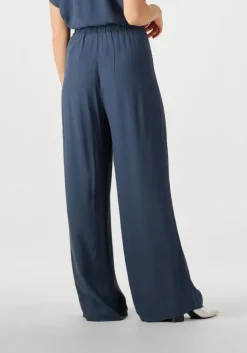 donkerblauwe by-bar wijde broek benji viscose pants