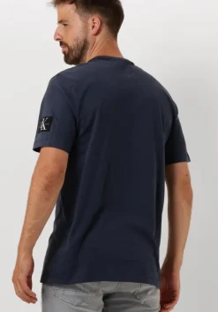 donkerblauwe calvin klein t-shirt badge regular tee