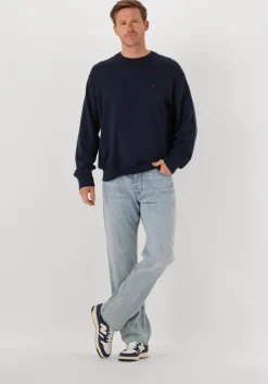 donkerblauwe calvin klein trui ls ez corron crewnk sweater 12gg