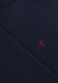 donkerblauwe calvin klein trui ls ez corron crewnk sweater 12gg