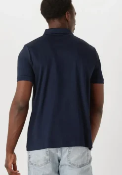 donkerblauwe calvin klein polo liquid touch welt zip polo