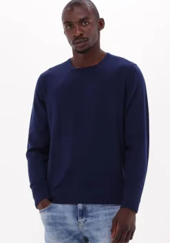 donkerblauwe calvin klein sweater superior wool crew neck sweater