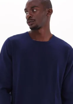 donkerblauwe calvin klein sweater superior wool crew neck sweater