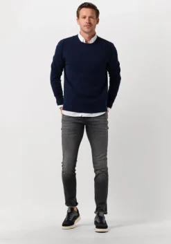 donkerblauwe calvin klein sweater superior wool crew neck sweater