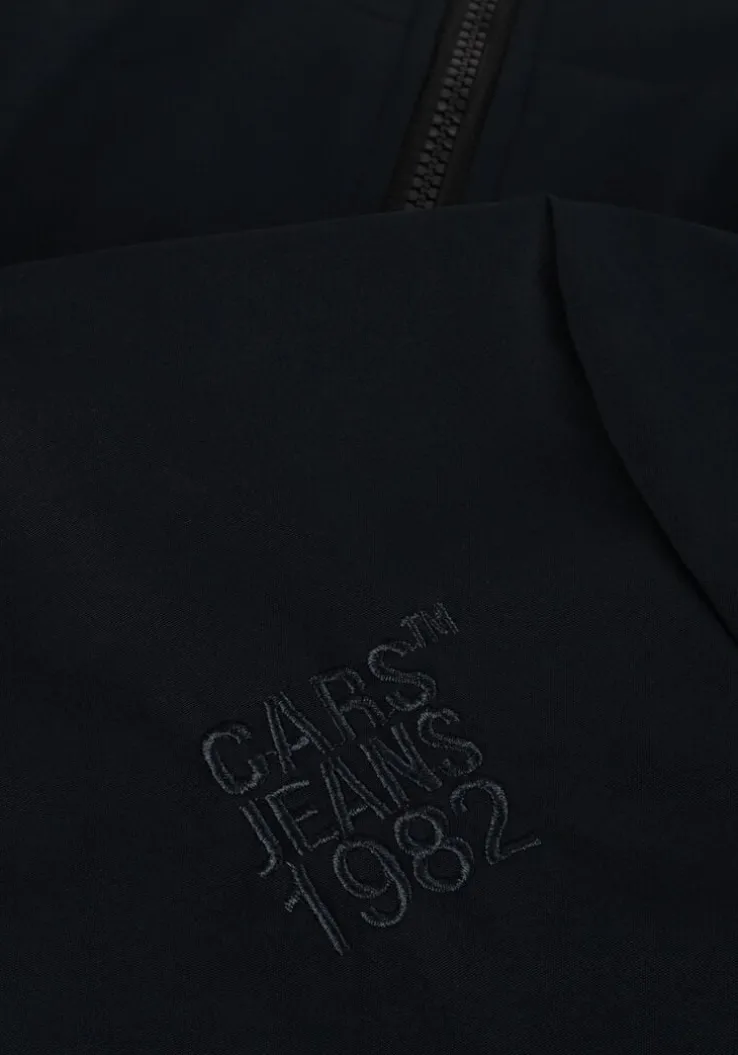 donkerblauwe cars jeans gewatteerde jas baryn