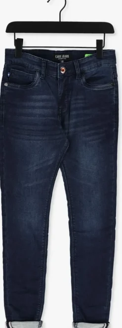 donkerblauwe cars jeans slim fit jeans kids burgo jog