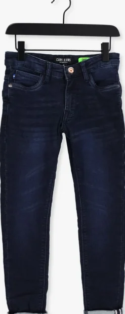 donkerblauwe cars jeans slim fit jeans kids burgo jog