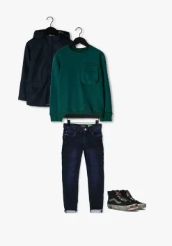 donkerblauwe cars jeans slim fit jeans kids burgo jog