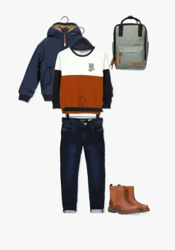 donkerblauwe cars jeans slim fit jeans kids burgo jog