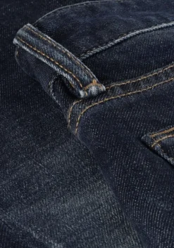 donkerblauwe cast iron slim fit jeans riser slim deep intense blue