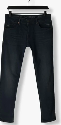 donkerblauwe cast iron straight leg jeans shiftback regular tapered