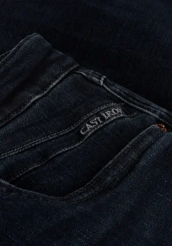 donkerblauwe cast iron straight leg jeans shiftback regular tapered