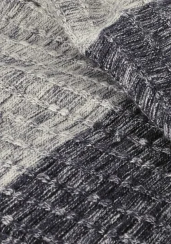 donkerblauwe cast iron trui crewneck casual stripe crewneck